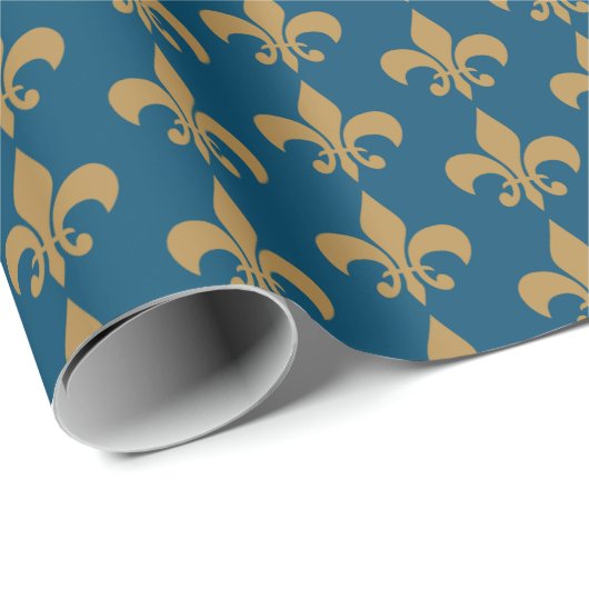 Fleur de lys geschenkpapier (Rolleneckpunkt)