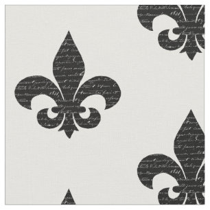 Fleur de Lys Gewebe-Franzosetypographie Stoff