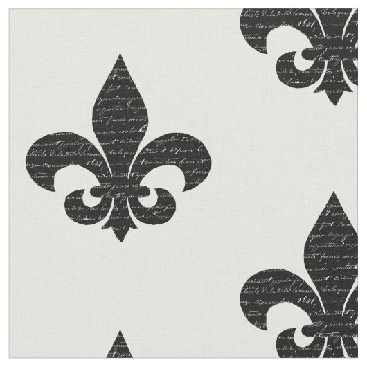 Fleur de Lys Gewebe-Franzosetypographie Stoff (Nahaufnahme)