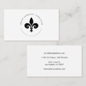 FLEUR DE LYS Logo-Visitenkarte Visitenkarte (Vorne/Hinten)