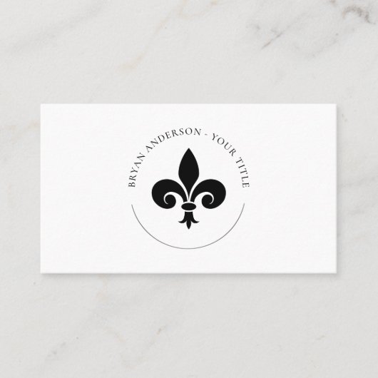 FLEUR DE LYS Logo-Visitenkarte Visitenkarte (Vorderseite)