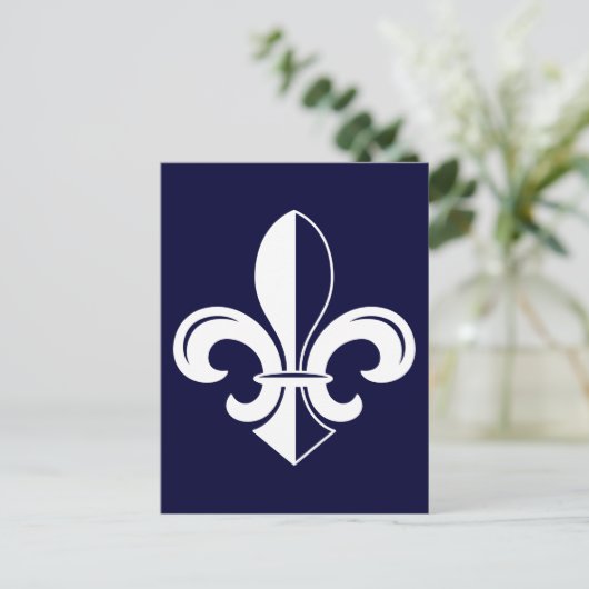 Fleur de Lys Postcard Postkarte (Stehend Vorderseite)