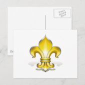 Fleur de Lys Postkarte (Vorne/Hinten)