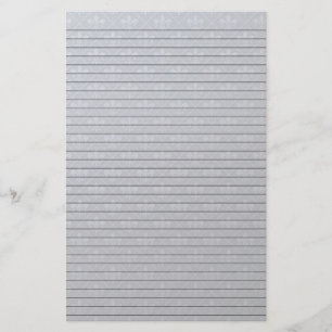 Fleur de Lys Stationery mit optionalen Linien Briefpapier
