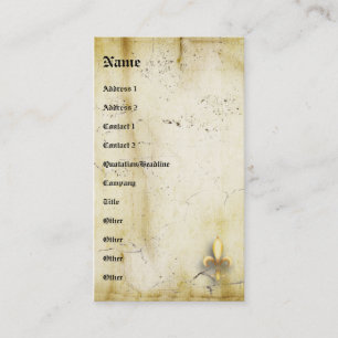 Fleur- de- Lys Visitenkarte