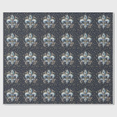 Fleur de Lys Wrapping Paper Geschenkpapier (Flach)