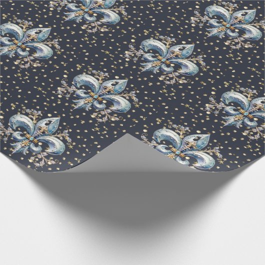 Fleur de Lys Wrapping Paper Geschenkpapier (Ecke)