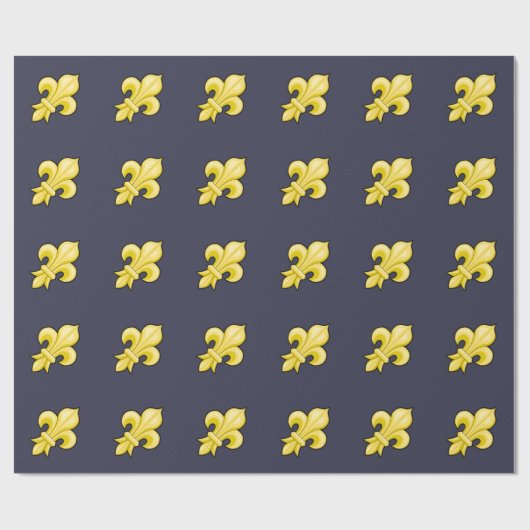 Fleur de Lys Wrapping Paper Geschenkpapier (Flach)