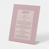 Fleur de Satin Menu Sockelschild (Vorderseite)
