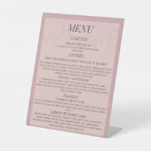 Fleur de Satin Menu Sockelschild (Vorderseite)
