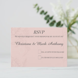 Fleur de Satin RSVP Karte