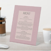 Fleur de Satin Speisekarte Sockelschild (In SItu)