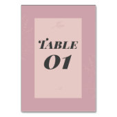 Fleur de Satin  Tischnummer (Rückseite)