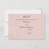 Fleur de Satin Wedding Anniversary RSVP Karte (Vorderseite)