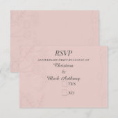 Fleur de Satin Wedding Anniversary RSVP Karte (Vorne/Hinten)