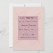 Fleur de Satin Wedding Save The Date Announcement Einladung (Vorderseite)