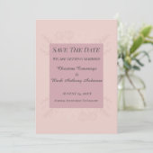 Fleur de Satin Wedding Save The Date Announcement Einladung (Stehend Vorderseite)