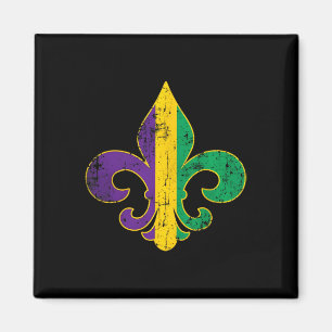 Fleur Delis Mardi Gras Symbol Louisiana Carnival N Magnet