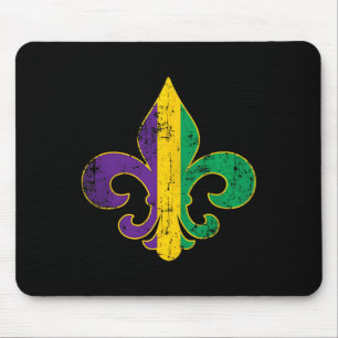 Fleur Delis Mardi Gras Symbol Louisiana Karneval N Mousepad