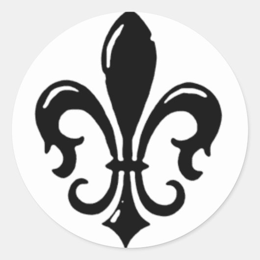 Fleur Di Lis Designs Runder Aufkleber (Vorderseite)