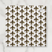 Fleur-di-lis oder Gold Foil Hochzeitsdekor Geschenkanhänger (Rückseite)