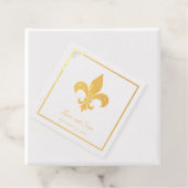 Fleur-di-lis oder Gold Foil Hochzeitsdekor Geschenkanhänger (Mit Box)