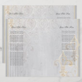 Fleur di Lys Damask 2 Grau Wedding Einladung (Vorne/Hinten)