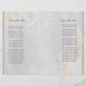 Fleur di Lys Damask 2 Grau Wedding Einladung (Rückseite)