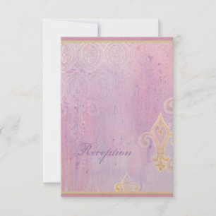 Fleur di Lys Damask 2 - Hochzeit UAWG Wartekarte RSVP Karte