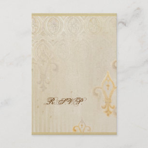 Fleur di Lys Damask 2 - Hochzeit UAWG Wartekarte RSVP Karte
