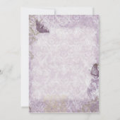 Fleur di Lys Damask - Dankeschön für Hochzeiten Einladung (Rückseite)