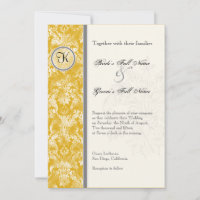 Fleur di Lys Damask - Einladung zur Senfhochzeit