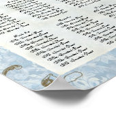 Fleur di Lys Damask Empfang Tischübersicht Poster (Ecke)