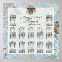 Fleur di Lys Damask Empfang Tischübersicht