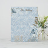 Fleur di Lys Damask - Geschichten (Stehend Vorderseite)