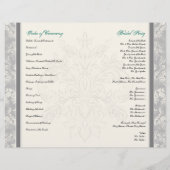 Fleur di Lys Damask - Gray Formal Wedding Program (Rückseite)