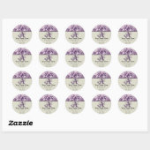 Fleur di Lys Damask Lilac Address Stickers (Blatt)