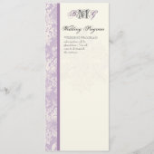 Fleur di Lys Damask - Lilac Wedding Program Programm (Vorderseite)