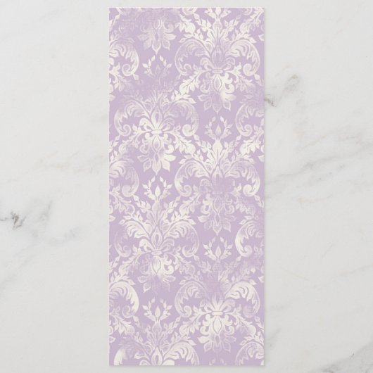 Fleur di Lys Damask - Lilac Wedding Program Programm (Rückseite)