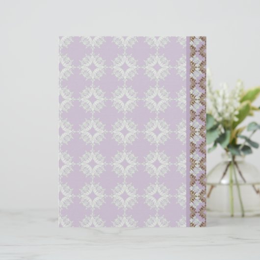 Fleur di Lys Damask - Stationery (Stehend Vorderseite)