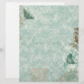 Fleur di Lys Damask - Stationery & Rezept (Vorne/Hinten)