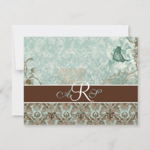 Fleur di Lys Damask - UAWG Response Card RSVP Karte