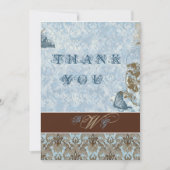 Fleur di Lys Damask vs2 - Vielen Dank, Ihre Anmerk Mitteilungskarte (Vorderseite)