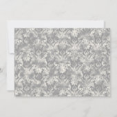 Fleur di Lys Damask - Weinkarte Save the Date (Rückseite)