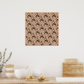 Fleur, ein Art-Déco-Blume-Muster Poster (Küche)
