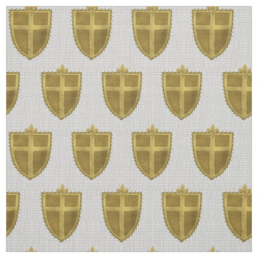 Fleur-Familienwappen-Nachname Stoff (Muster)