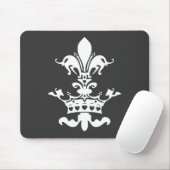 Fleur Herz-Krone - Schwarzes Mousepad (Mit Mouse)