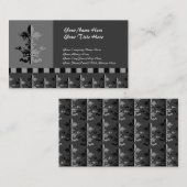 Fleur Herz-Krone - Schwarzes Visitenkarte (Vorne/Hinten)