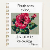 Fleur hibiscus en pixel art planer (Vorderseite)