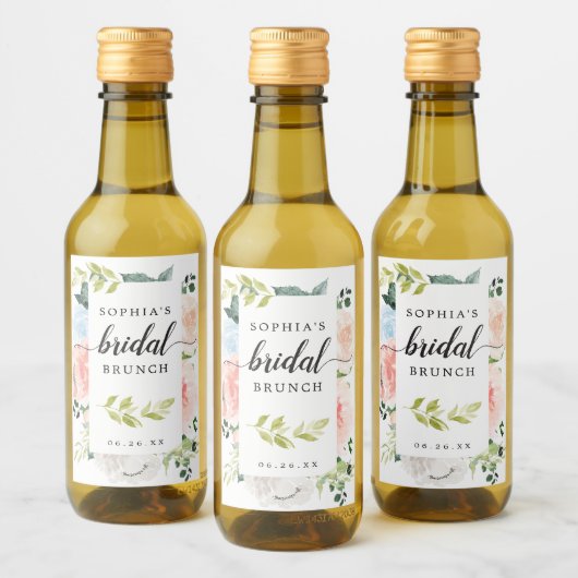 Fleur Jolie Brautparty Mini Wine Labels Weinetikett (Flaschen)